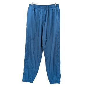 Y2K Blue Nylon Jogger Pants Mens Vintage‎ 1993 Techwear Athleisure Streetwear